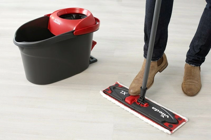 Raven mop Ultramat Turbo XL 161023, z vedrom, 42 cm, rdeče-črn, set