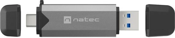 Bralnik kartic Natec Scarab 3, USB 3.1 Gen 1, USB A/C, črn