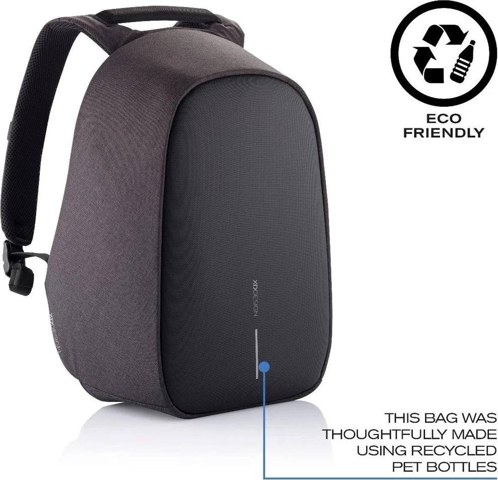 Prostorna protikradenska črna nahrbtnik za prenosnik XD Design