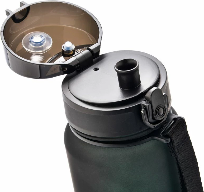 Steklenica za vodo Meteor, univerzalna, črno-zelena