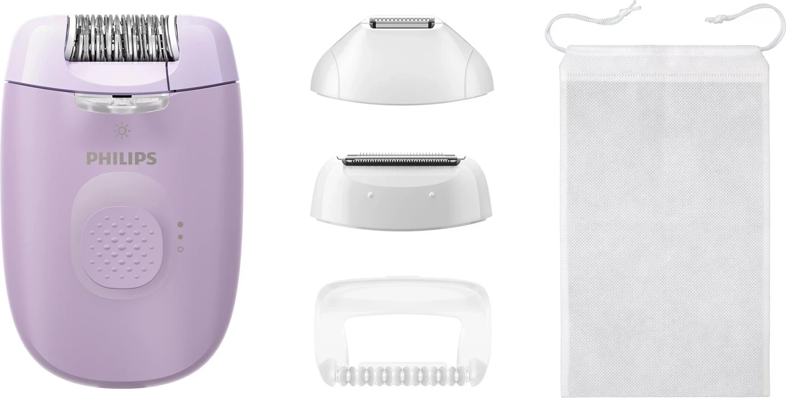 Epilator z žičnim napajanjem Philips Series 4000 BRE257/00, vijoličen