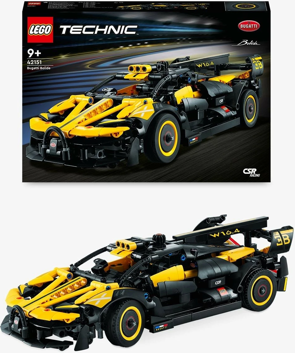 Set gradnje LEGO Technic Bugatti Bolide, 905 kosov, plastika, večbarven