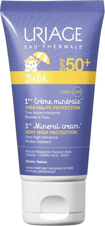 Mineralna zaščitna krema za sonce Uriage Baby SPF50+, 50 ml