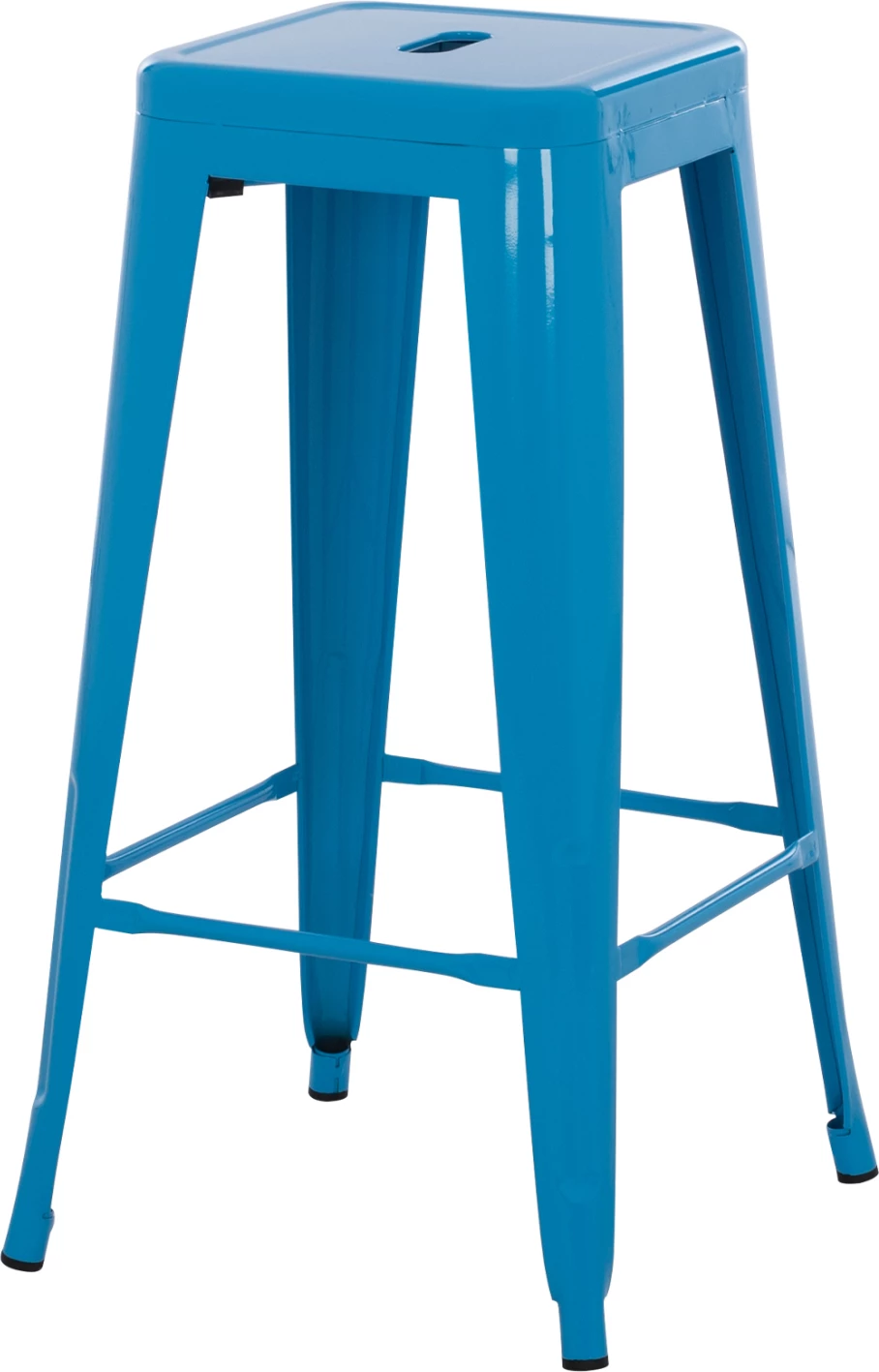 Barski stol MELITA FH8642.48 kovinski v modri barvi 43x43x78Hcm