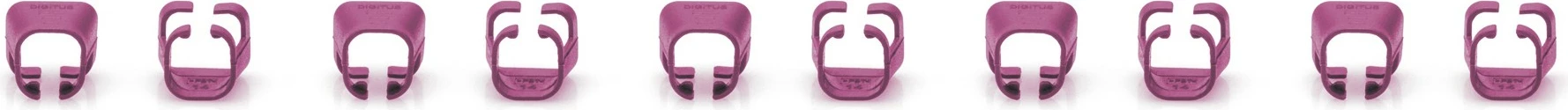 Klipi za kable, 100 kosov, magenta — Digitus