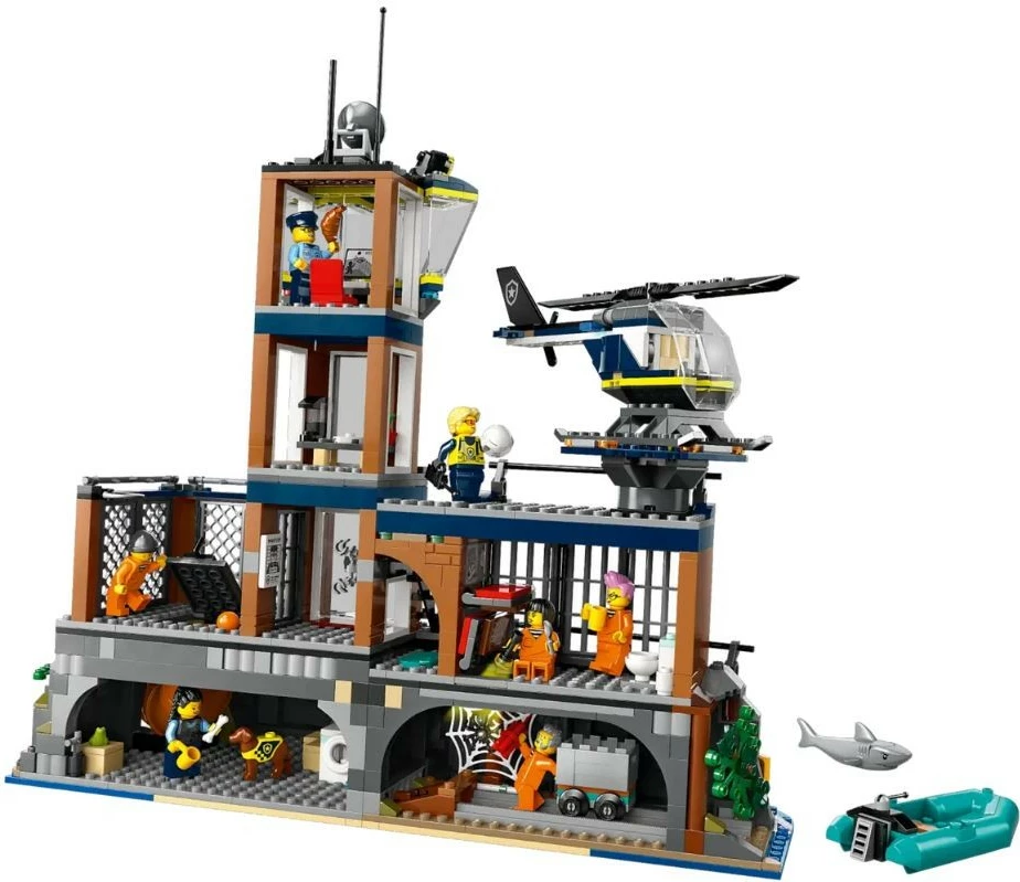 Gradbeni set LEGO City Prison Island 60419, 980 kosov, plastika