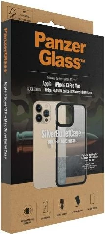 Zaščitni ovitek ClearCase PanzerGlass za iPhone 13 Pro Max, prozoren in črn