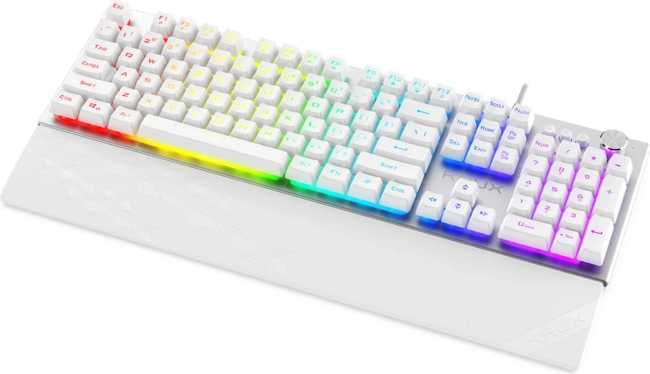 Gaming tipkovnica Frost Silver-White KRUX, RGB