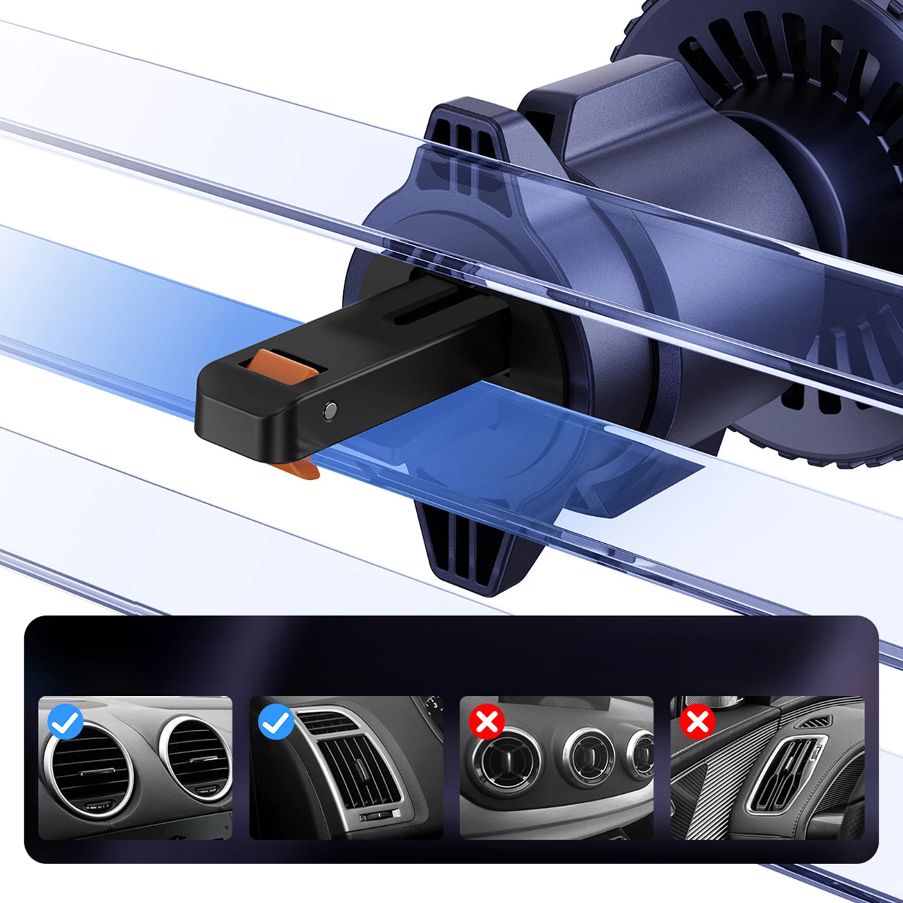 Magnetni nosilec z brezžičnim polnjenjem 15W Baseus MagPro BS-CW04 za zračnik avtomobila, črn