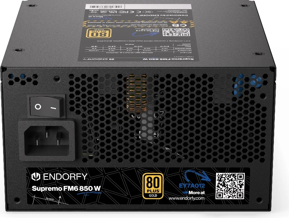 Napajalnik 850 W, modularen, črn Endorfy Supremo FM6 Gold