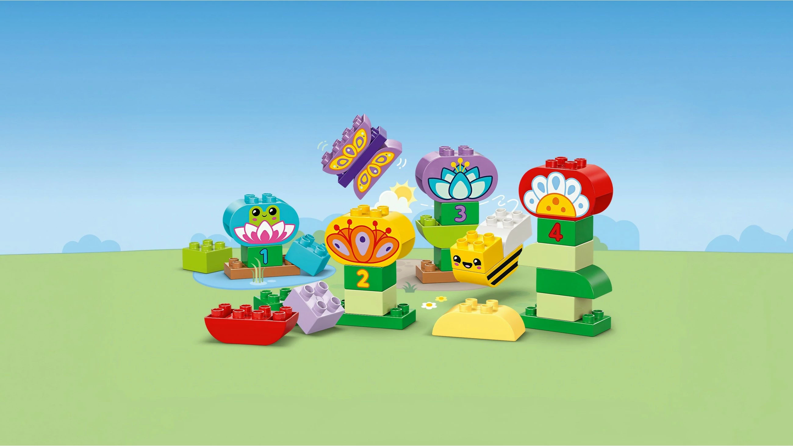 Kreativni vrt, LEGO DUPLO 10444, komplet 45 delov, večbarven