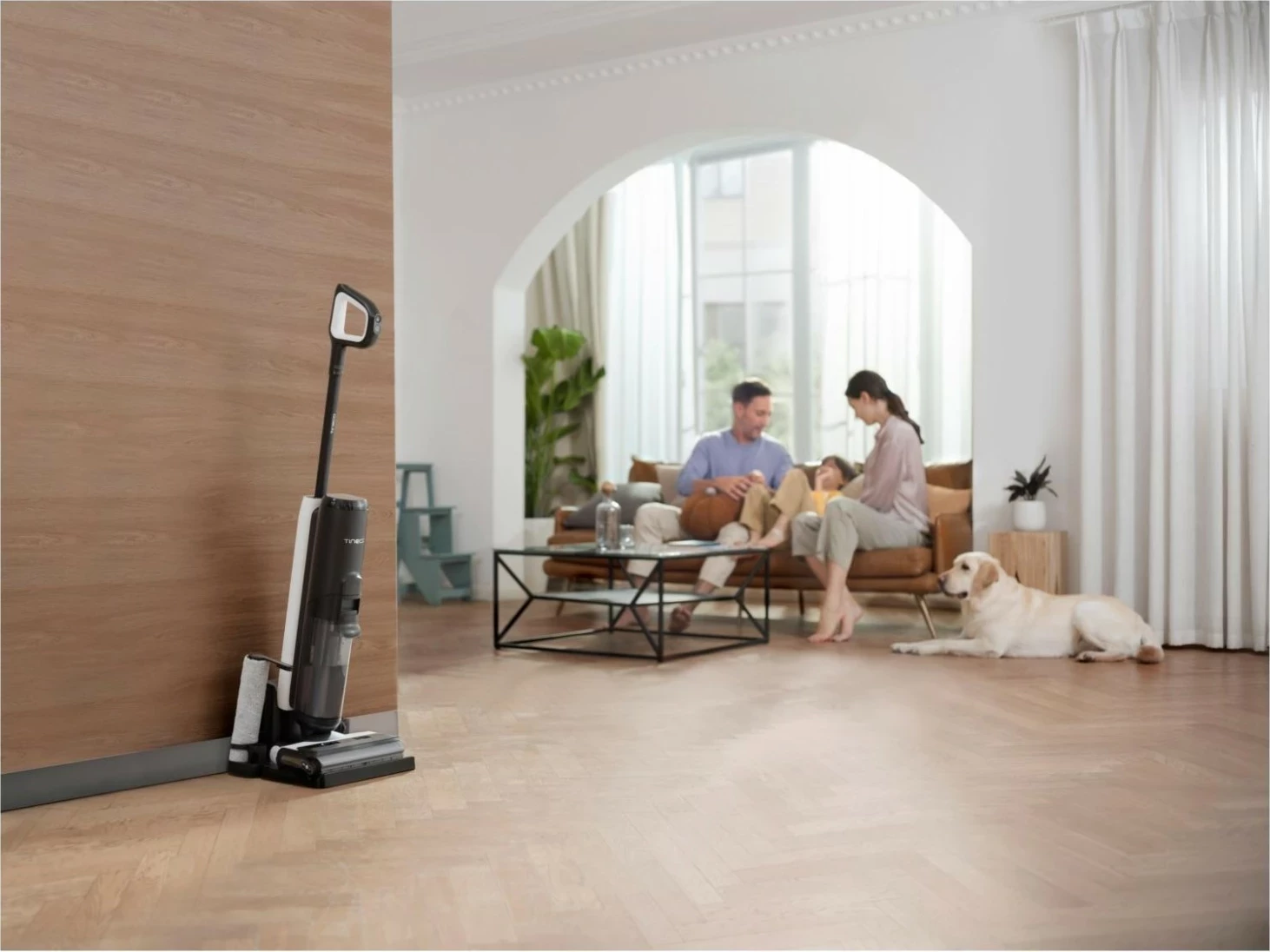 Pometalno-serijski čistilec tal Tineco Floor One S6 FlashDry, granat