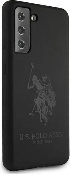 Ovitek za telefon silikon On Tone za Samsung Galaxy S21+, U.S. Polo Assn. USHCS21MSLHRTBK, črn