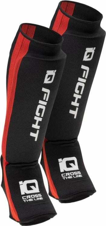 Zavetnik za golen nogometni, IQ Amparo, črno-rdeč za moške