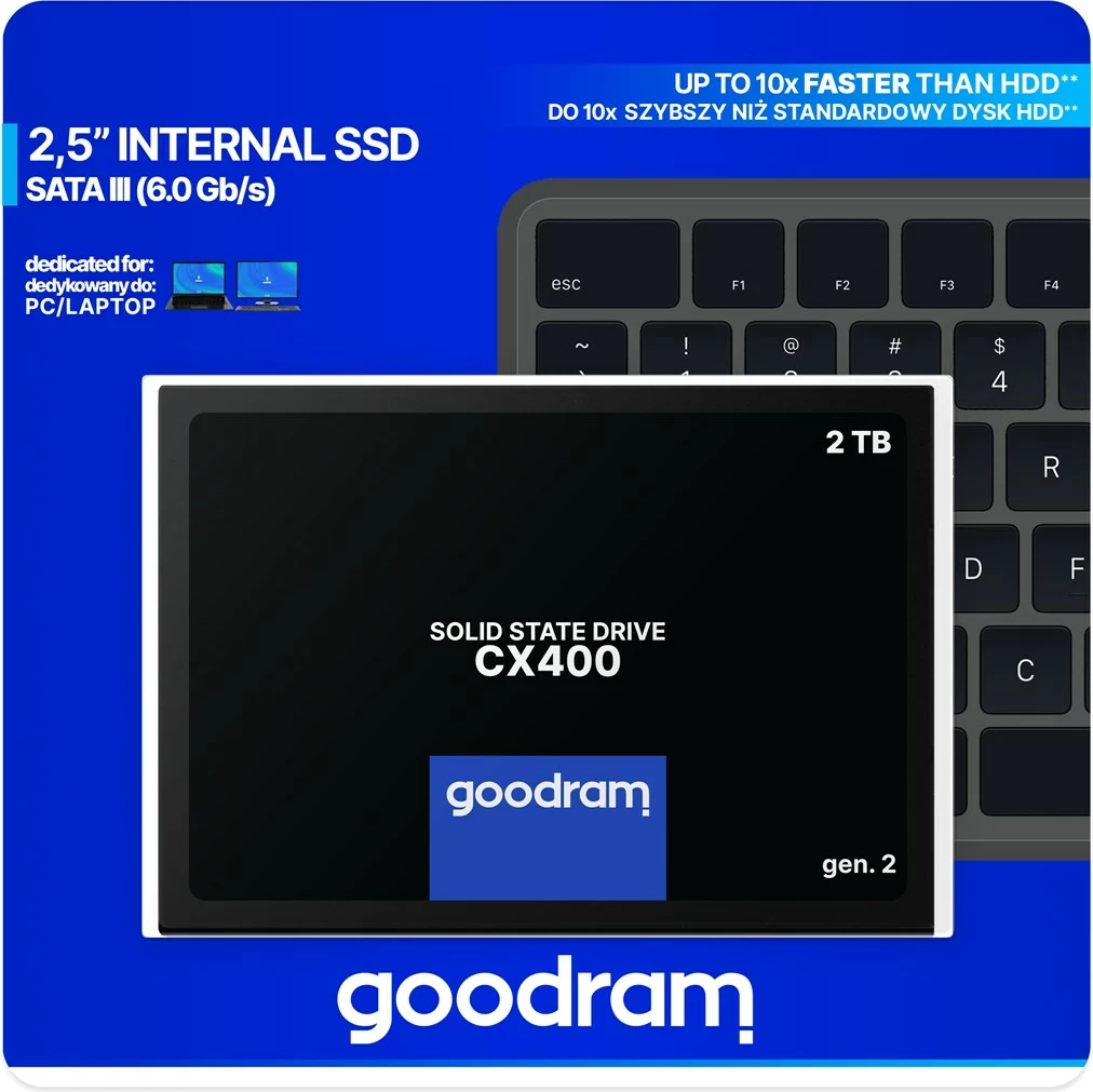 Notranji SSD 2,05 TB Goodram CX400, 2,5" Serial ATA III
