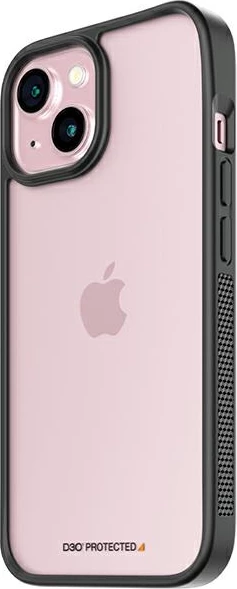 Ovitek za telefon PanzerGlass ClearCase za iPhone 15, prozoren in črn