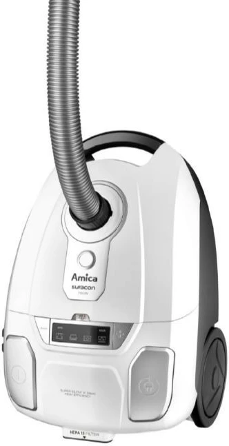 Sesalnik z vrečko, Amica Suracon VM7001, 700 W, 3 L, HEPA 13, bel/črn