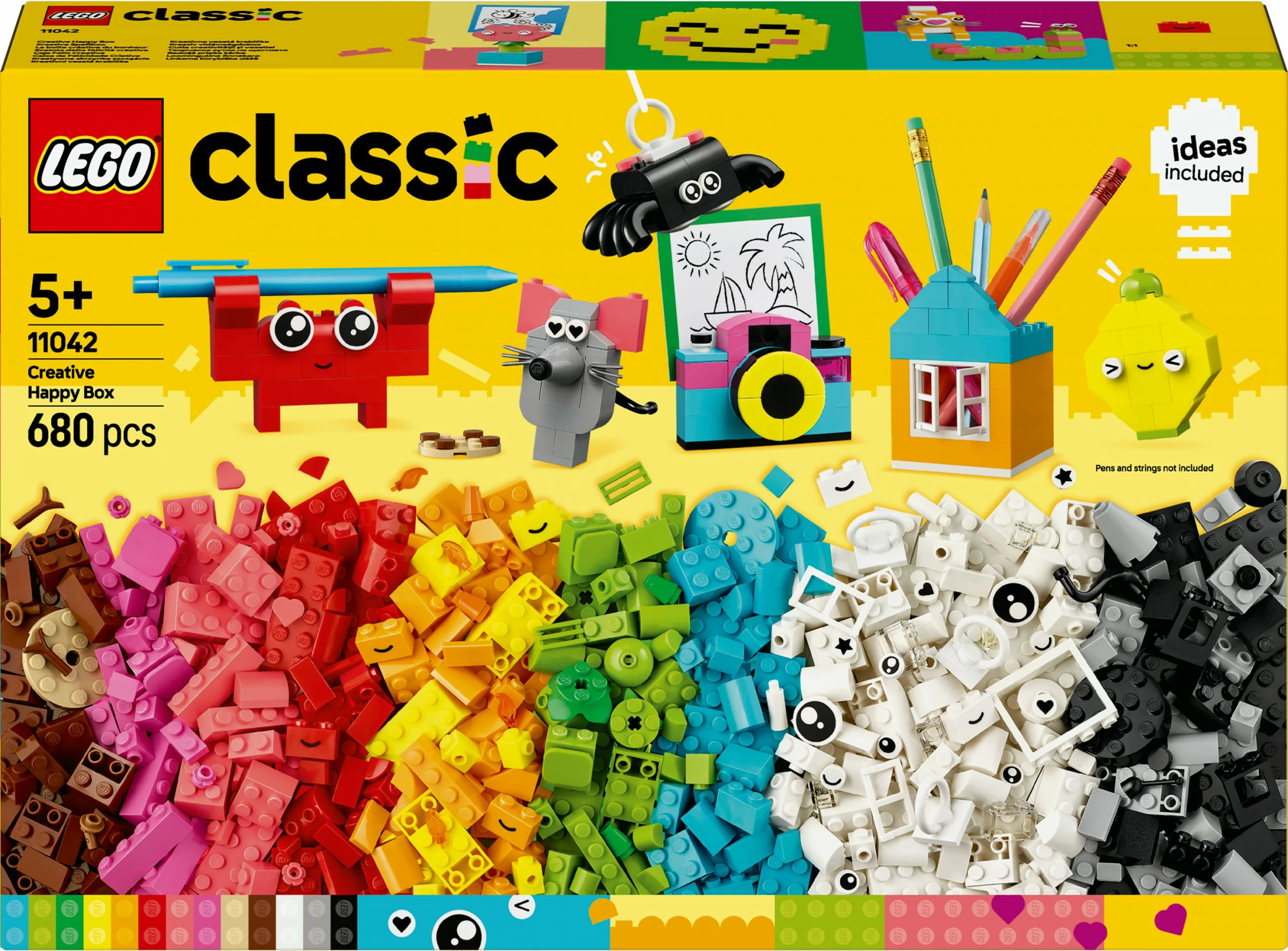 Set kreativ za gradnjo LEGO Classic Kreative Spabox 11042, 680 kosov, večbarven