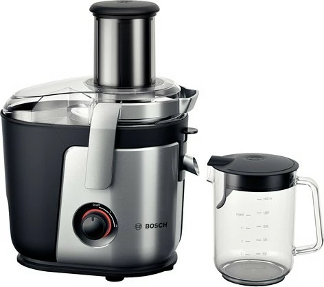 Sokovnik Bosch MES4000, 3 L, 1000 W, črn, siv, nerjaveče jeklo Sokovnik Bosch MES4000, 3 L, 1000 W, črn, siv, nerjaveče jeklo