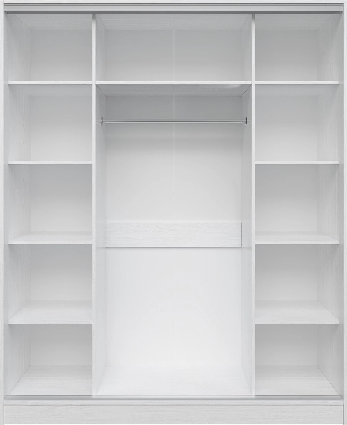 Drsna omara iz melamina z ogledalom, 3-delna FH2461.03 183x60x220 cm