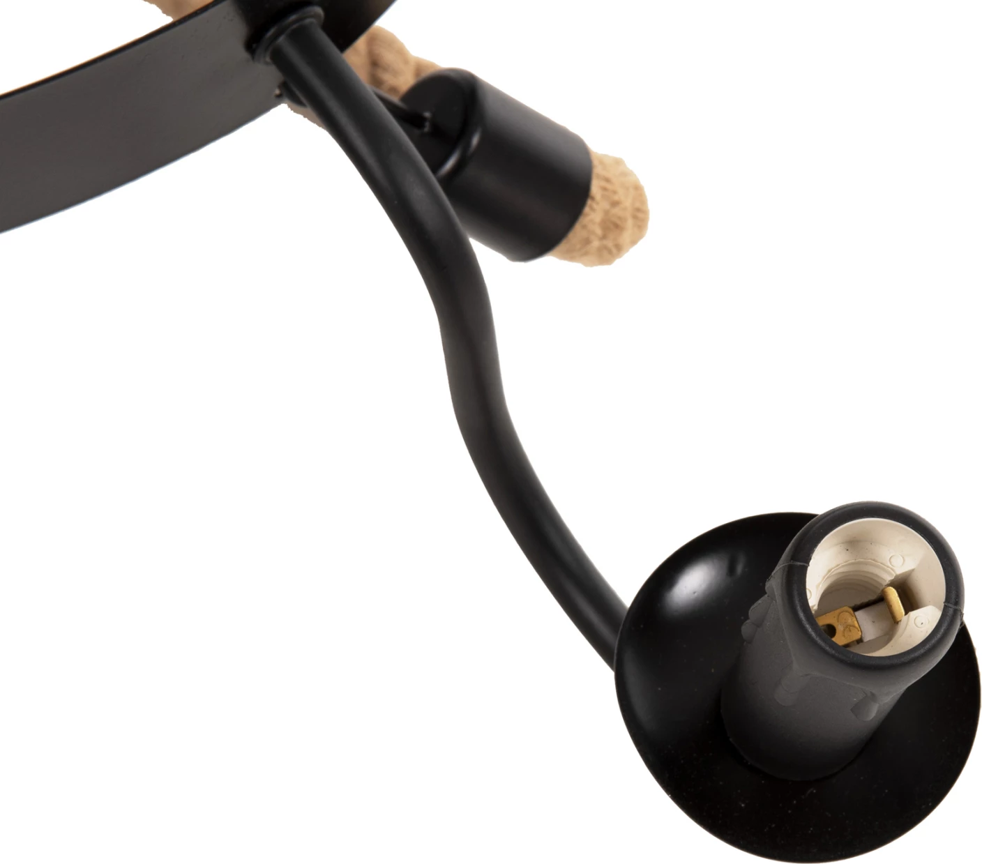 Stropna viseča svetilka FH4177 6-delna z vrvjo in črnim kovinskim 74x74x123Hcm