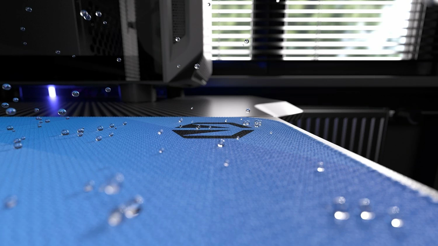 Mauspad, Endorfy Crystal Blue L, plastika, modra