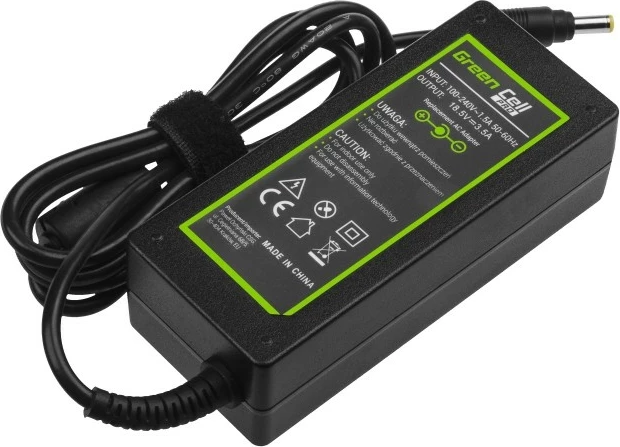 Napajalnik 18,5 V, 3,5 A, 65 W, črn — Green Cell AD11P za HP