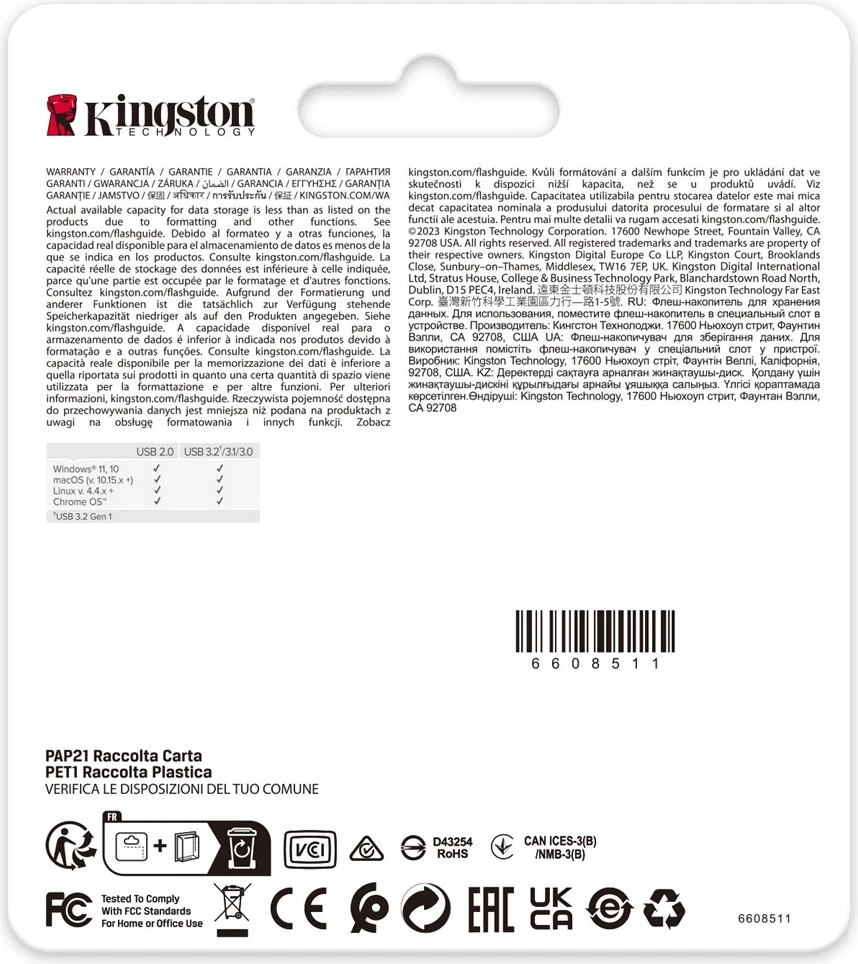 USB ključek DataTraveler 512GB, 220MB/s, kovinski, Kingston