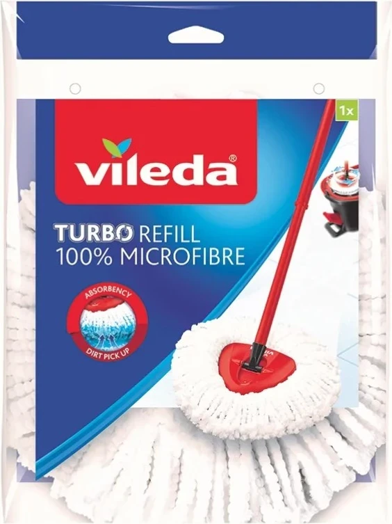 Glava krpe za čiščenje Spin Mop Vileda TURBO Classic, bela