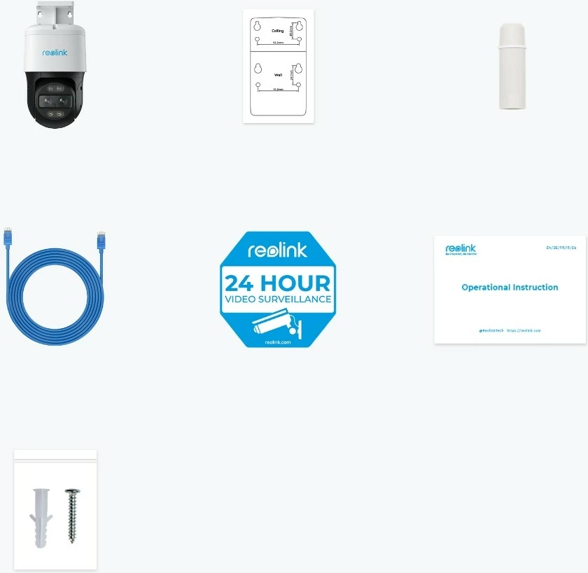 Varnostna kamera Reolink TrackMix Series P760, 4K, dvojni pogled, samodejno sledenje z zoomom, PoE, bela