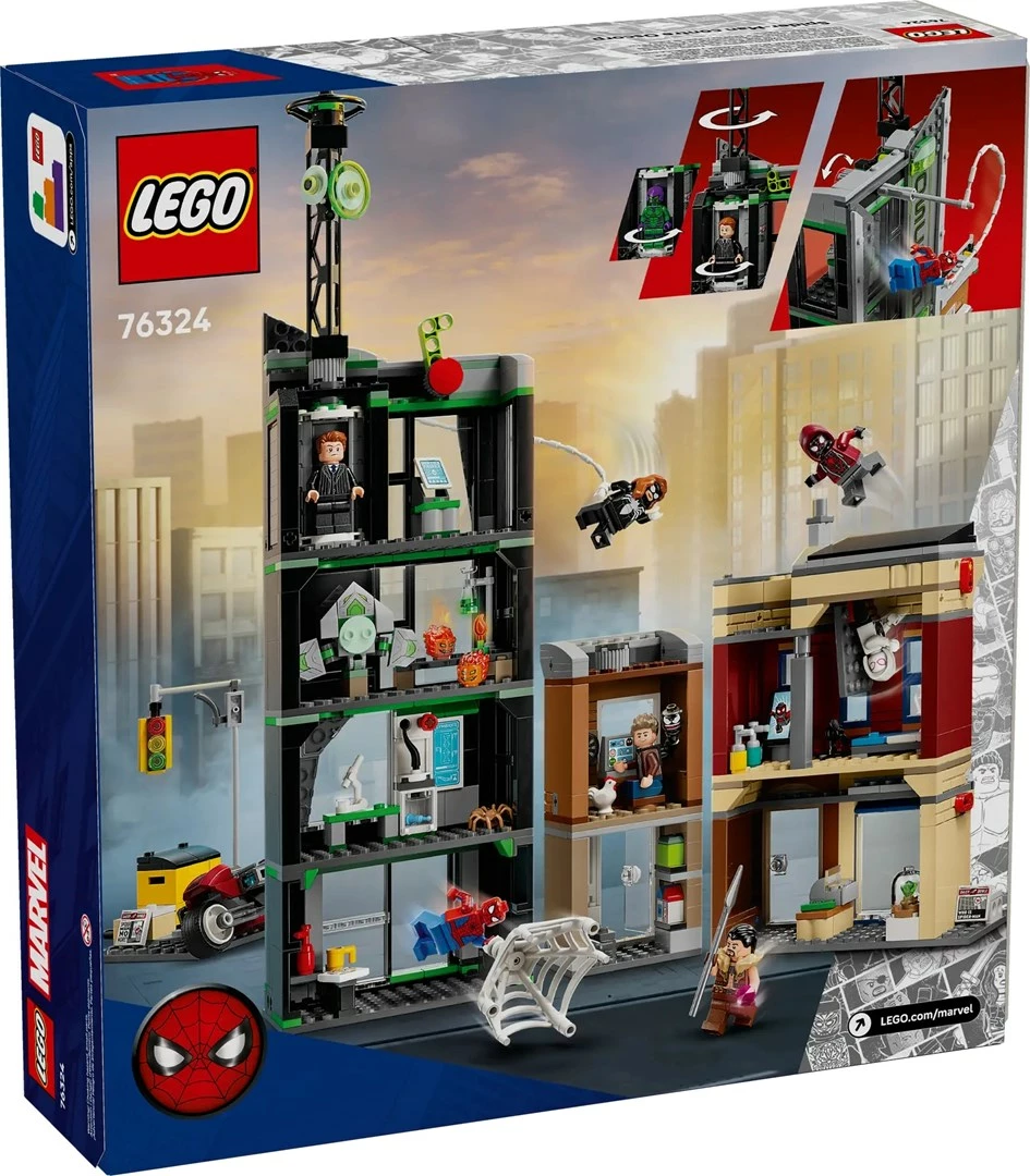 Set gradnje Spider-Man vs. Oscorp LEGO Marvel 76324, 8 minifigur