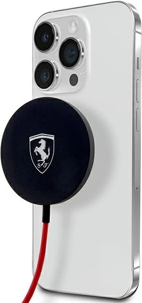 Brezžični polnilec MagSafe, 15 W, črn, Ferrari FECBMSMENK