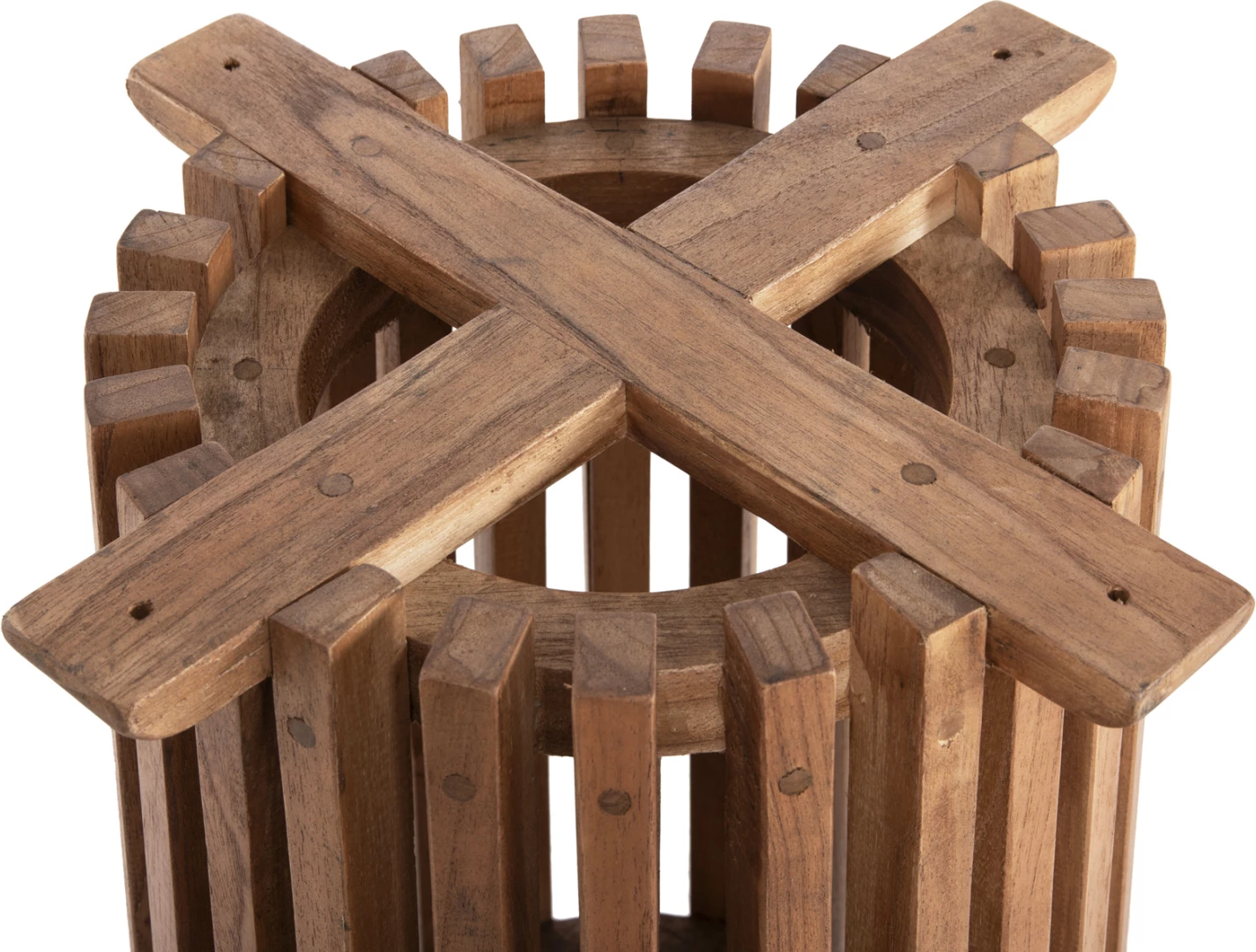 Okrogla osnova za barski stojalo FRANTZ FH9857.11 iz mindi lesa v naravni barvi Φ40x90Hcm