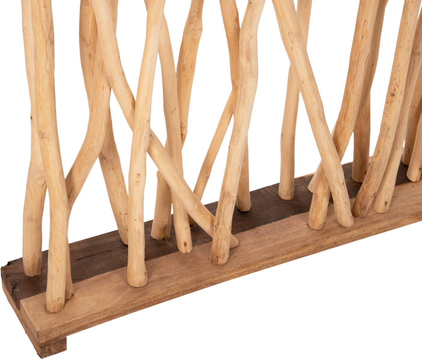 Pregrada za sobo FH9521 iz masivnih teak vej v naravni barvi 120Χ20Χ180Hcm