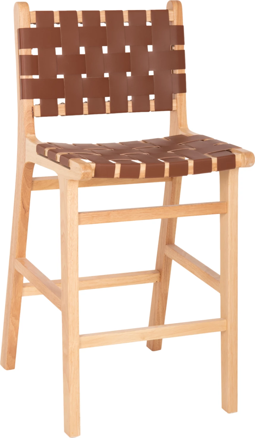 Barski stol FELIPE srednje višine FH9329.01 Toon les v naravni barvi-rjavi PU 45x47x94Hcm