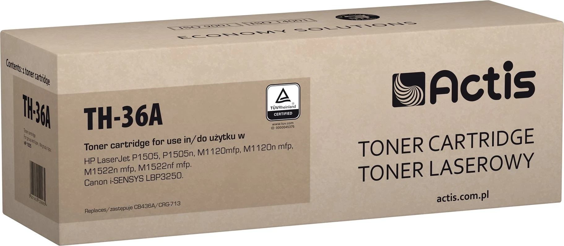 Zamenljiv toner Actis TH-36A za HP 36A, črn