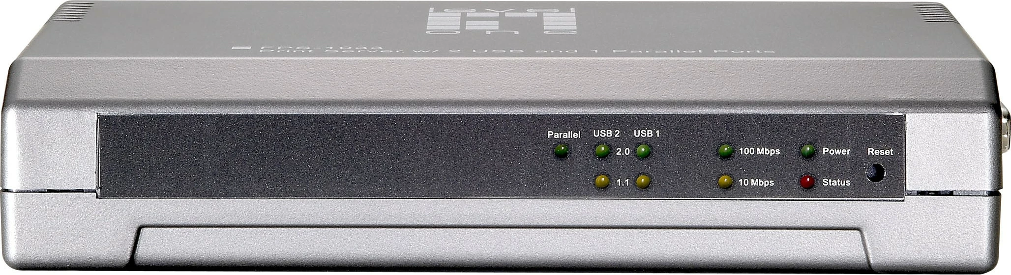 Server za tiskanje LevelOne FPS-1033, 2 x USB, 1 x paralelna, siv