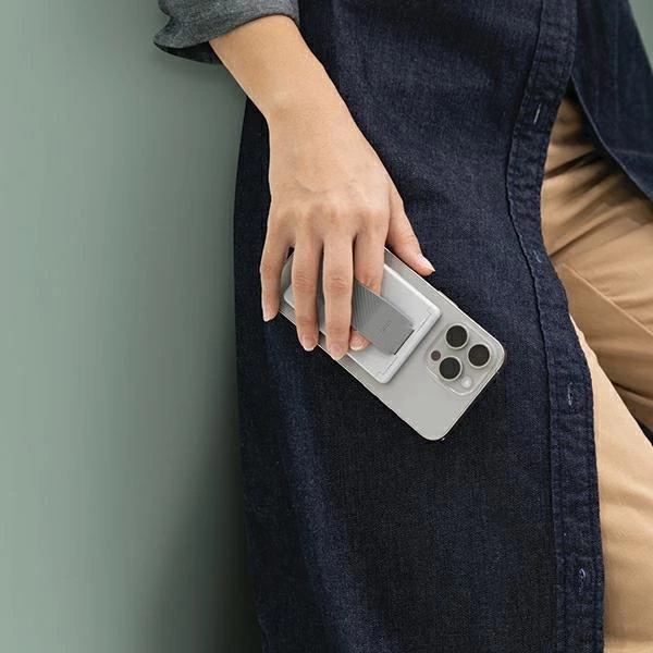 Magnetni ovitek za telefon z denarnico, stojalom in trakom UNIQ Heldro ID, moder