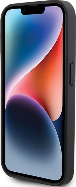 Ovitek za telefon Twist z metalnim logotipom Ferrari za iPhone 15 Pro, črn