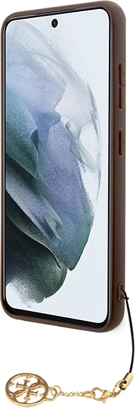 Ovitek za telefon 4G Charms za Samsung Galaxy S23, Guess GUHCS23SGF4GBR, rjav