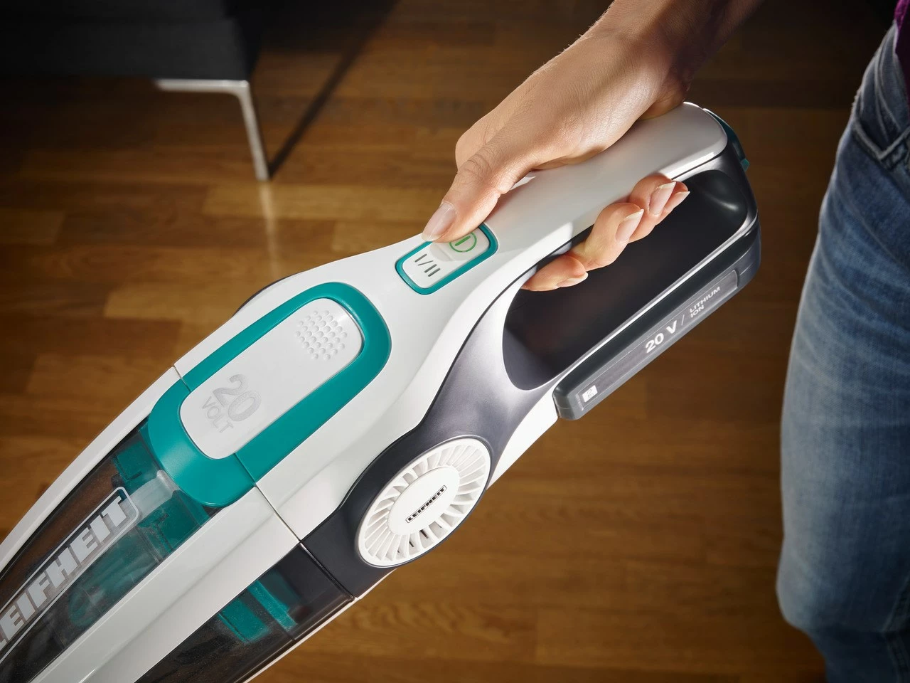 Brezžični sesalnik 2-v-1, brez vrečke, 20V, bel/moder Leifheit PowerVac Brezžični sesalnik 2-v-1, brez vrečke, 20V, bel/moder Leifheit PowerVac