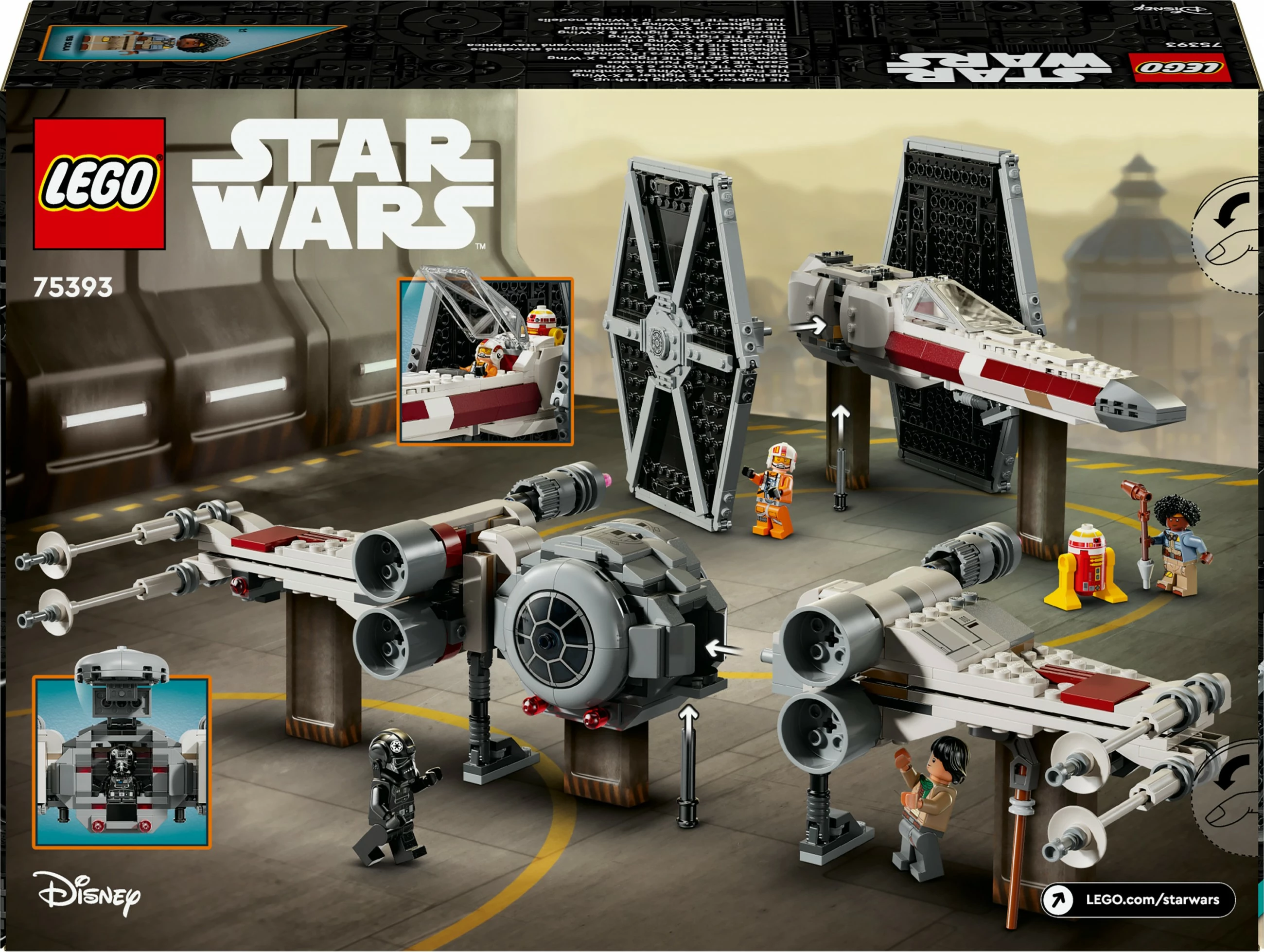 Set gradnje TIE Fighter in X-Wing Mash-up LEGO, 1063 delov, večbarven