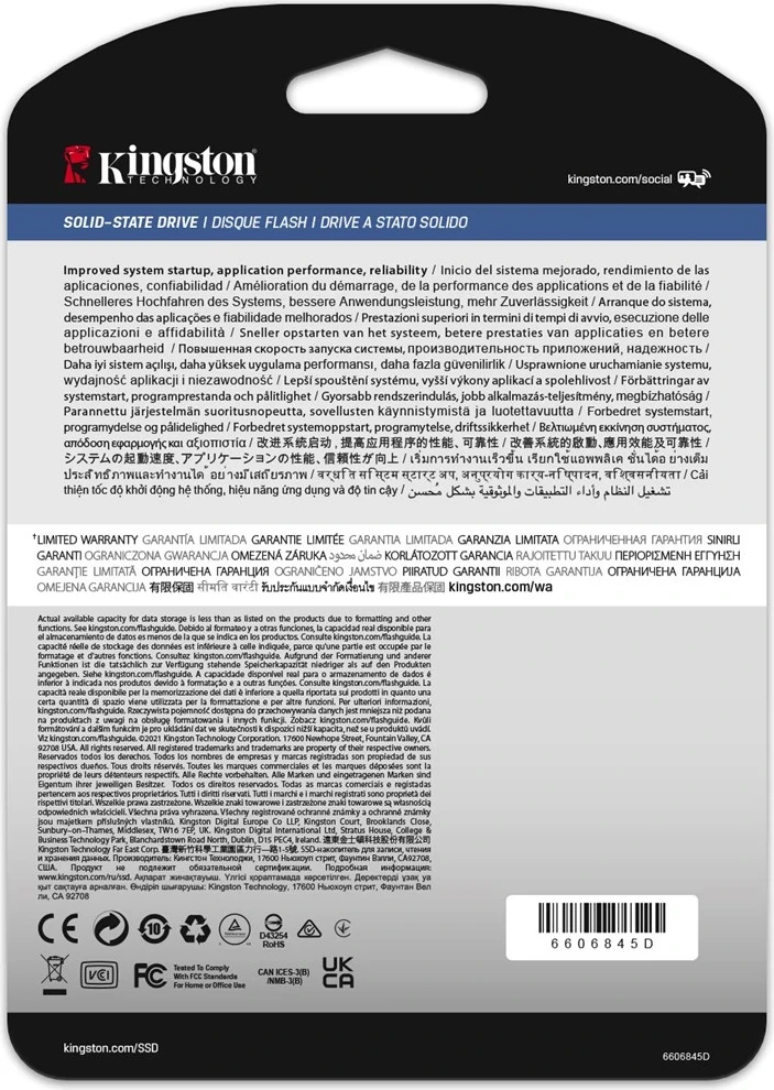 SSD za strežnik Kingston Technology DC600M 7680G, SATA 2,5"