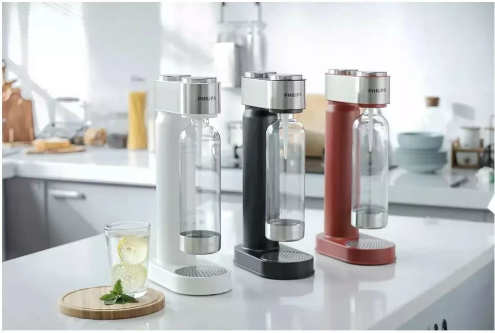 Saturator vode Philips GoZero ADD4902WH/10, 1 L, inox, bel Saturator vode Philips GoZero ADD4902WH/10, 1 L, inox, bel