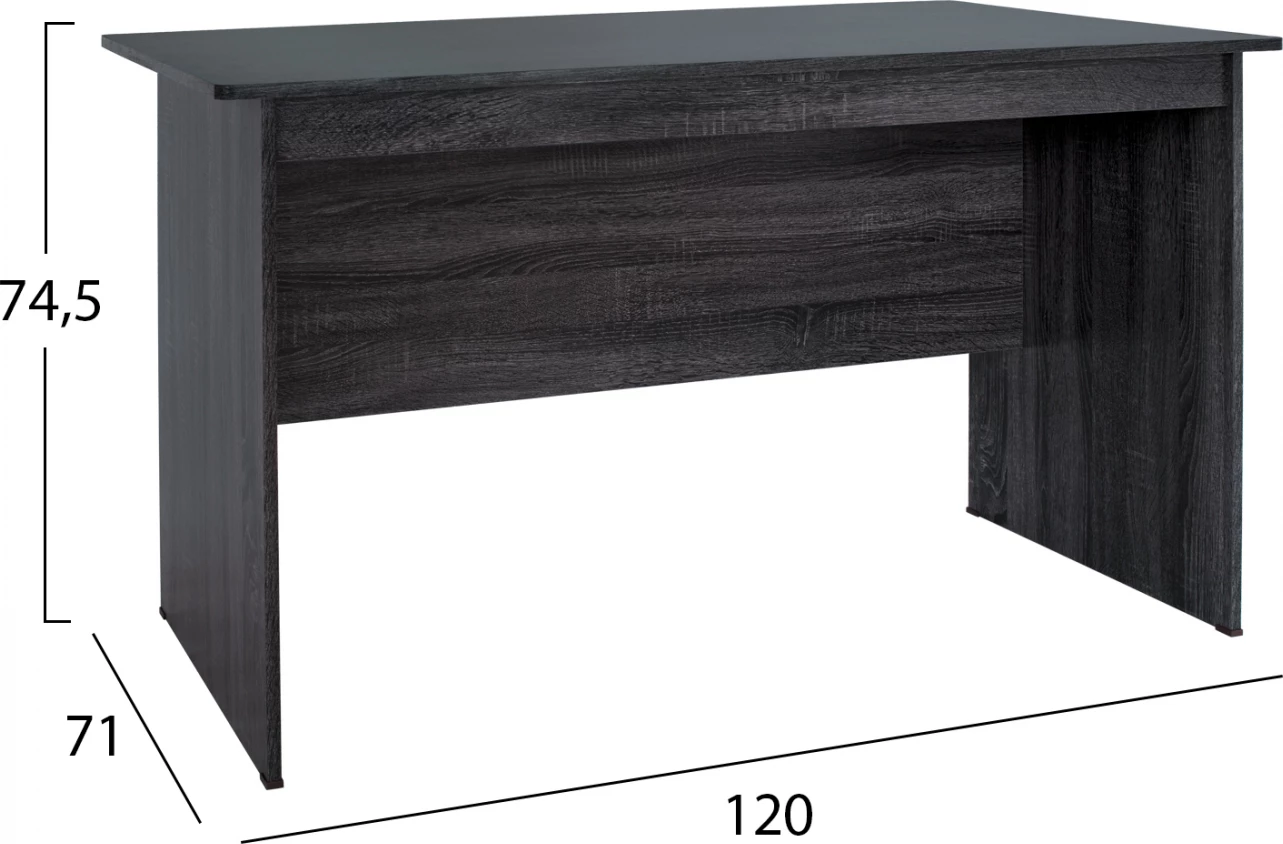 Pisarniško pohištvo iz melamina 120x71x74,5 FH2285.01 sivo barvo