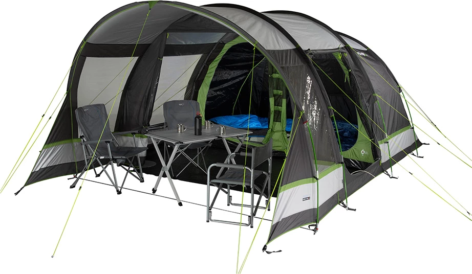 Šotor za kampiranje za turizem, sivo-zelene barve High Peak