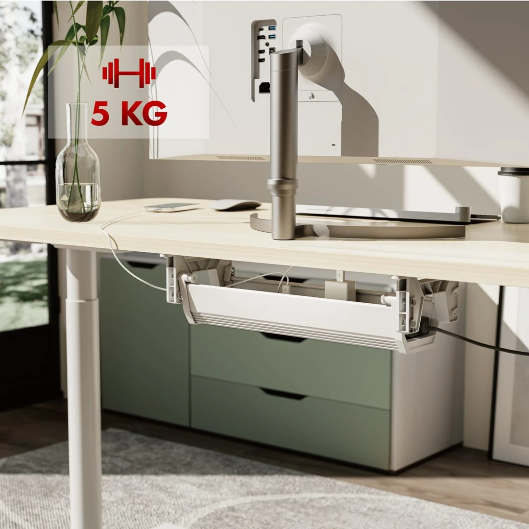 Organizator kablov pod mizo Maclean MC-106 W, bel