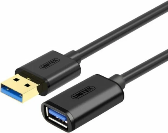 Razširitveni kabel USB-A 3.0 (M/F), 0,5 m, črn Unitek