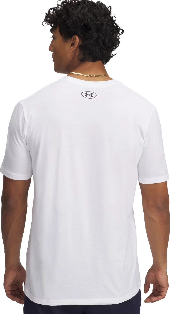 Majica za moške, bela, Under Armour Stacked Logo SS