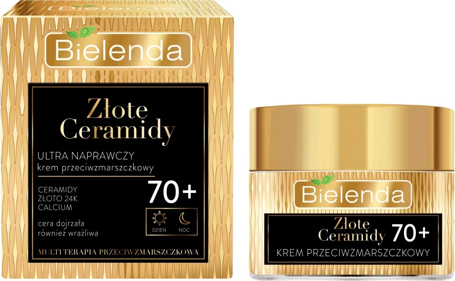 Krema proti gubam za ženske Bielenda Golden Ceramides Ultra Repair Wrinkle 70+, 50ml